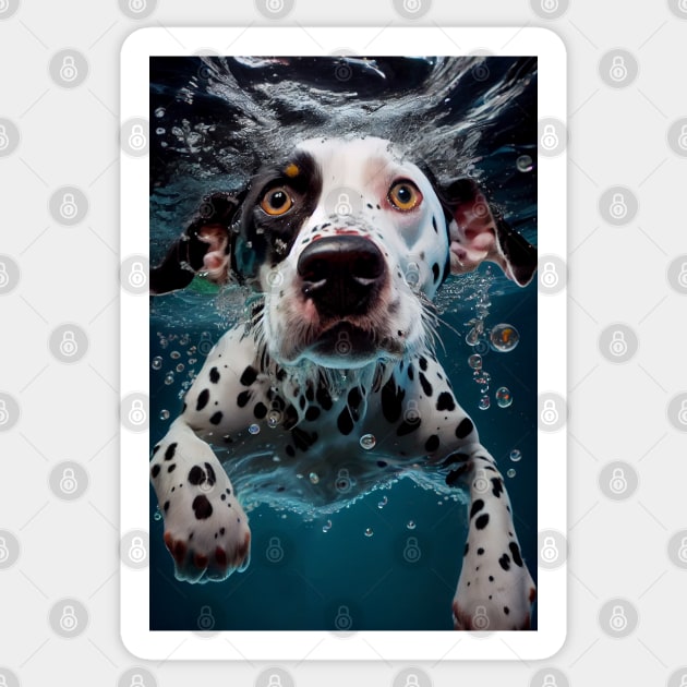 Dogs in Water #5 Sticker by MarkColeImaging